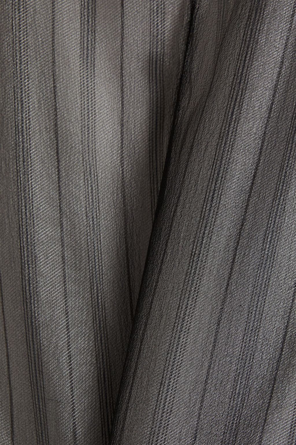 MAISON MARGIELA Striped silk-chiffon and twill shirt