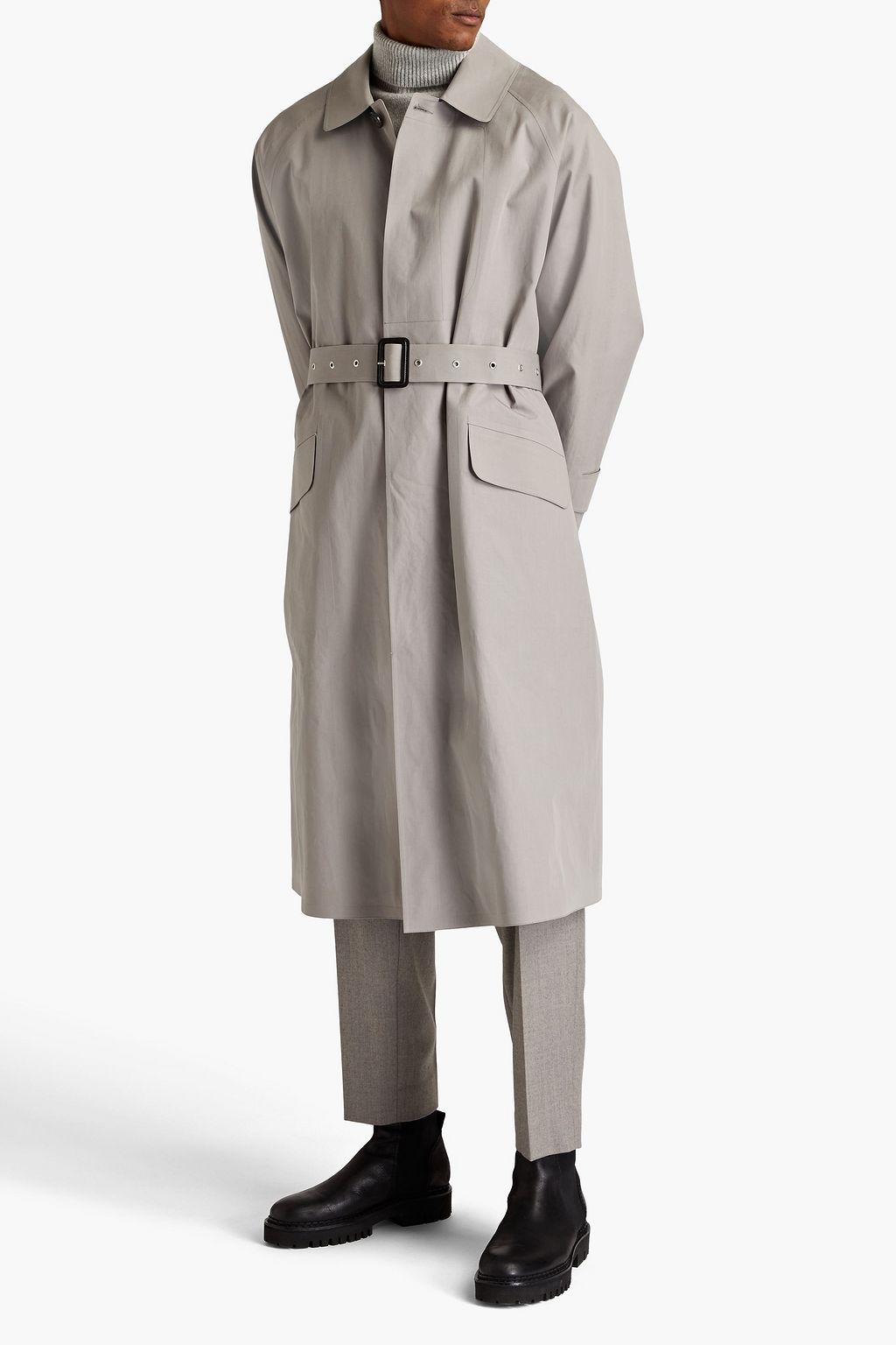 MAISON MARGIELA Oversized belted cotton-gabardine trench coat