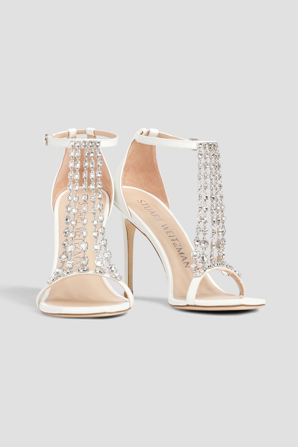 STUART WEITZMAN Stardust 100 crystal-embellished leather sandals