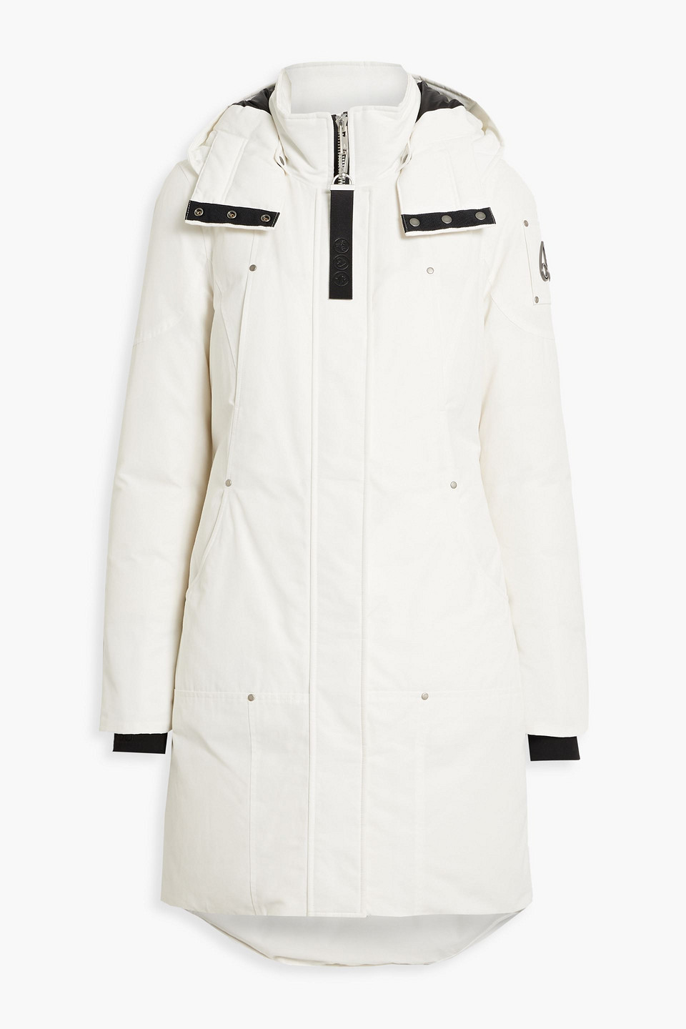 Moose Knuckles Cloud Hooded Parka In Off-white