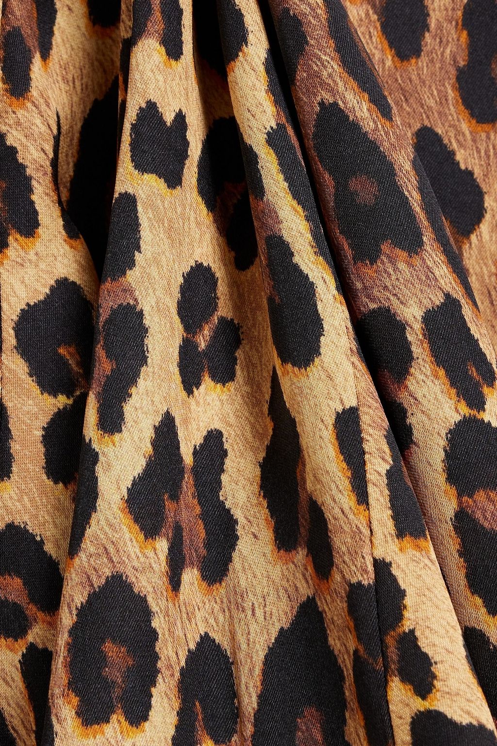 ALICE + OLIVIA Ginny pleated leopard-print crepe mini dress