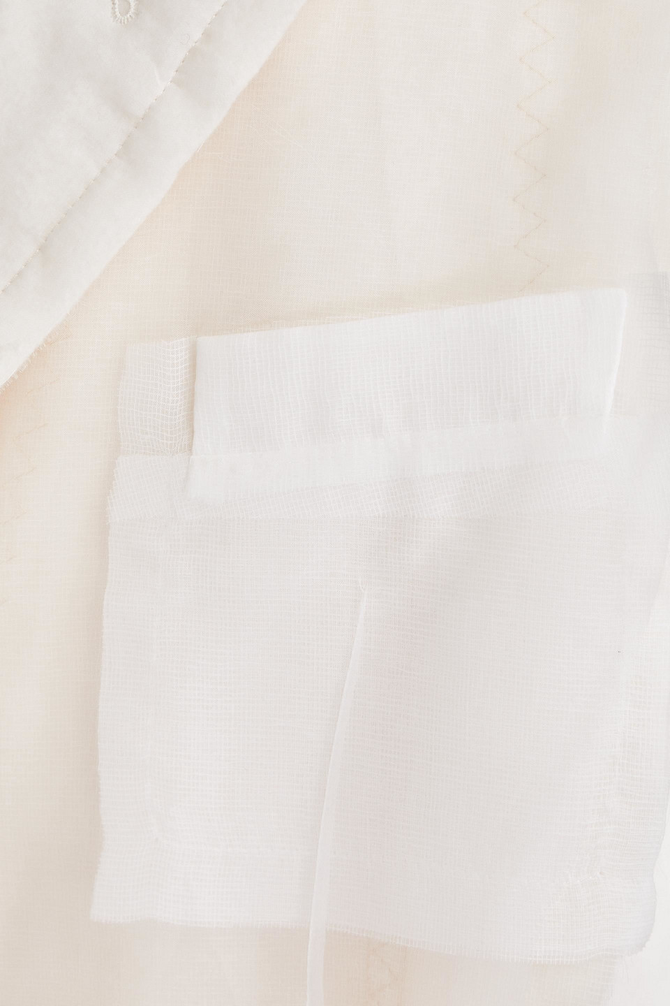 Maison Margiela Layered Georgette Blazer In Ivory