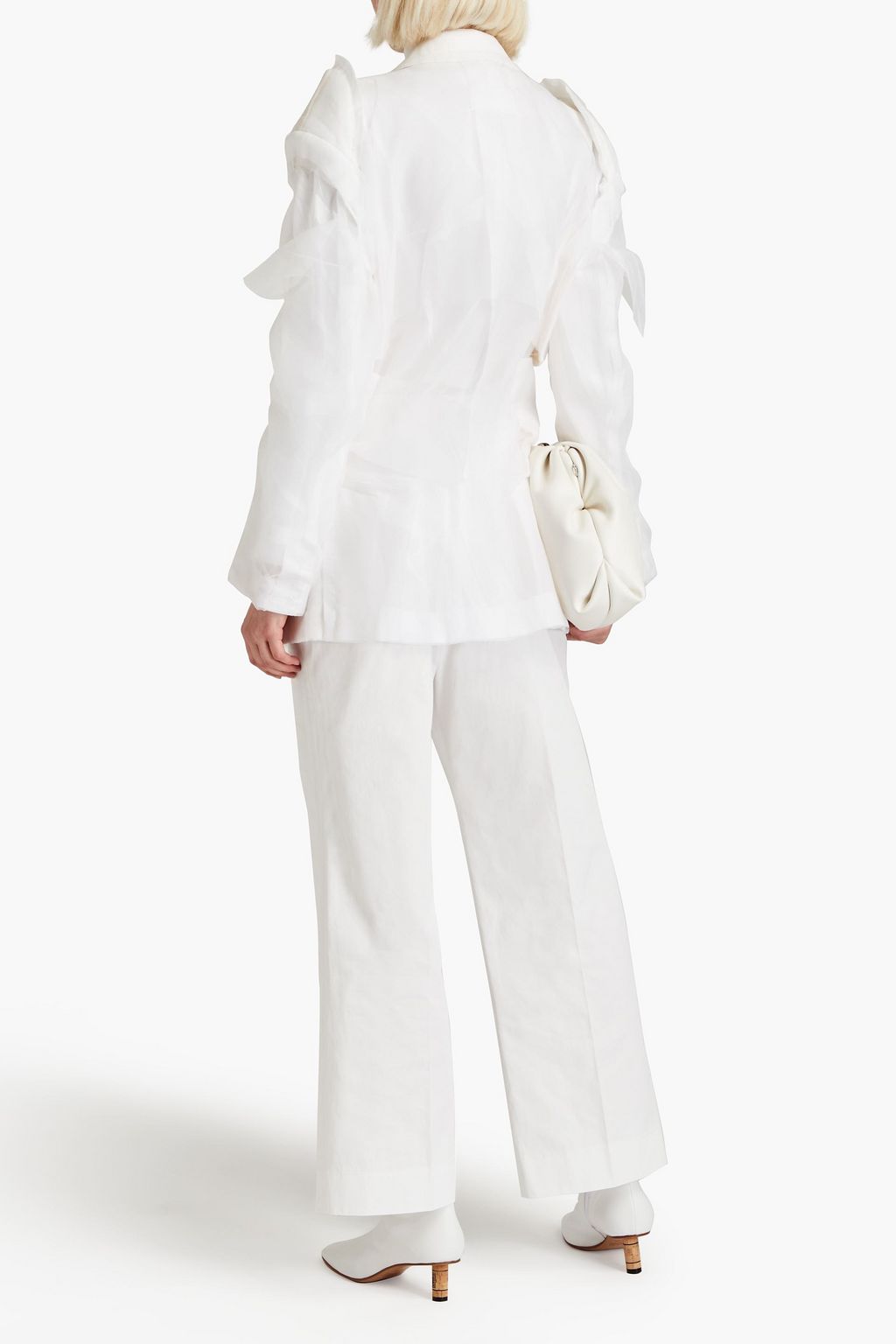 MAISON MARGIELA Layered silk-georgette blazer