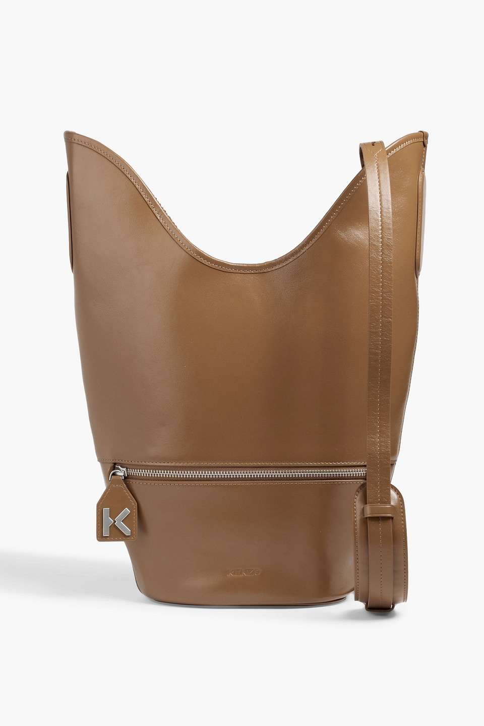 Kenzo Leather Bucket Bag In Light Brown ModeSens