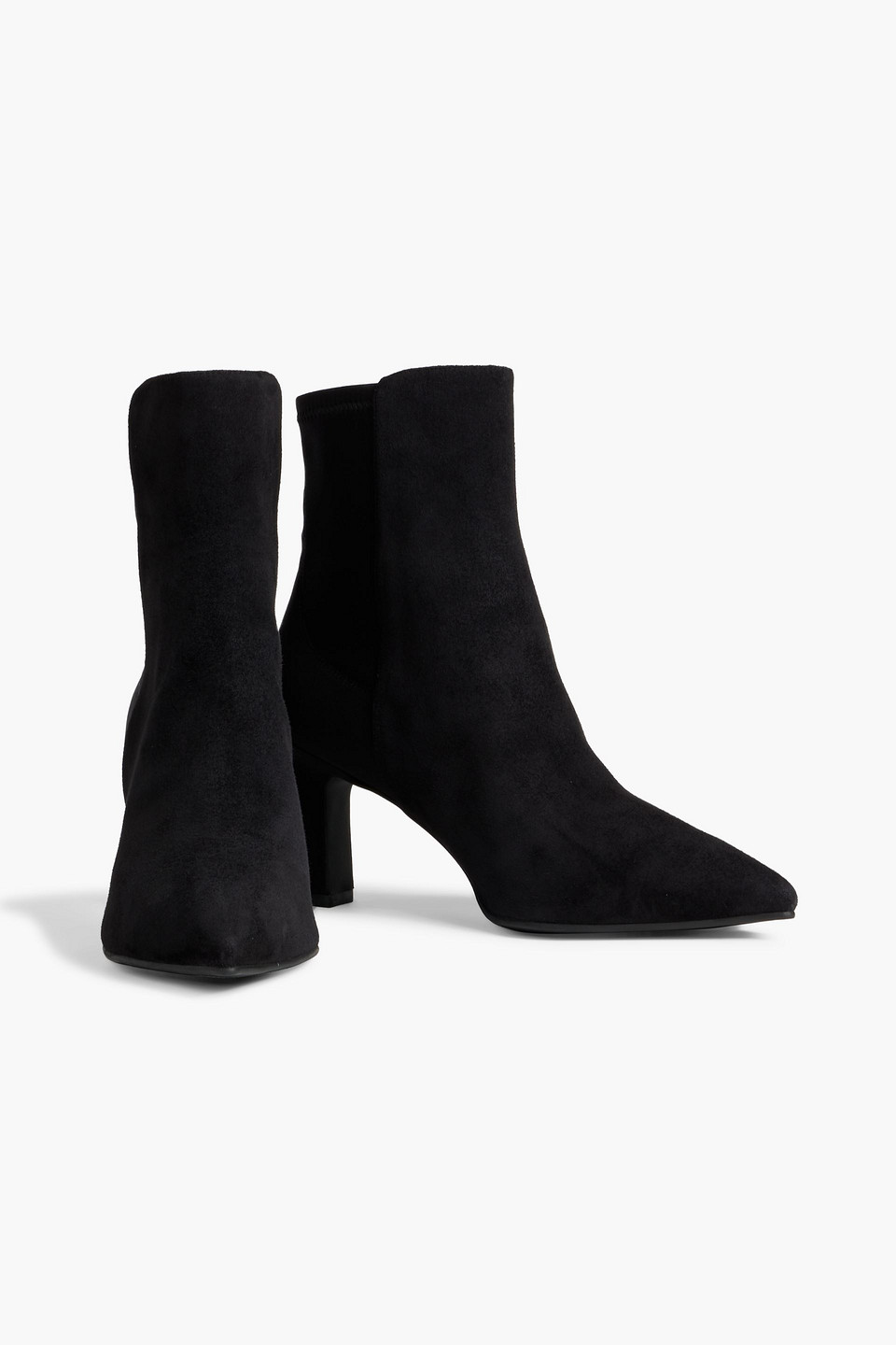 Stuart Weitzman Sue Suede Ankle Boots In Black