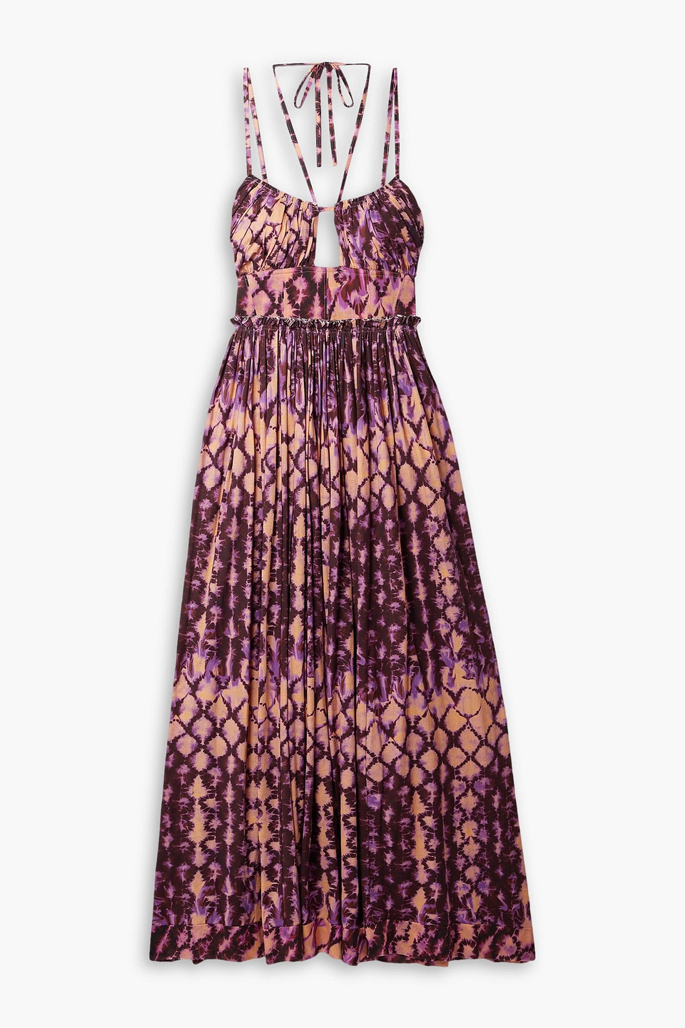 Ulla Johnson Freya Open Back Cotton Dress In Dark Purple