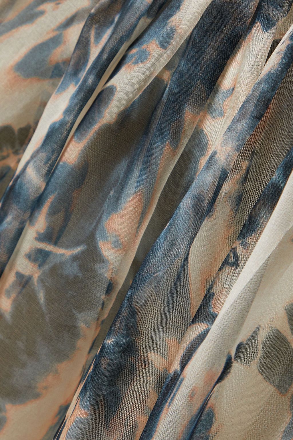ULLA JOHNSON Artemis one-shoulder ruffled printed silk-chiffon midi dress
