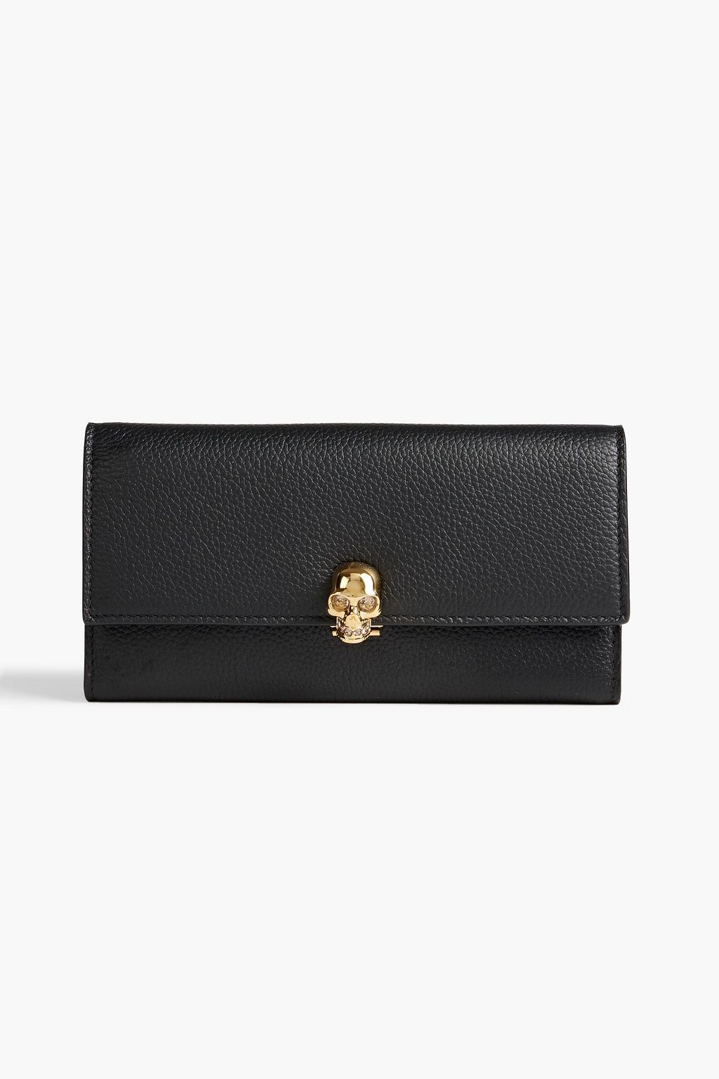 Black Skull pebbled-leather continental wallet | ALEXANDER MCQUEEN | THE OUTNET Black Skull pebbled-leather continental wallet | ALEXANDER MCQUEEN | THE OUTNET