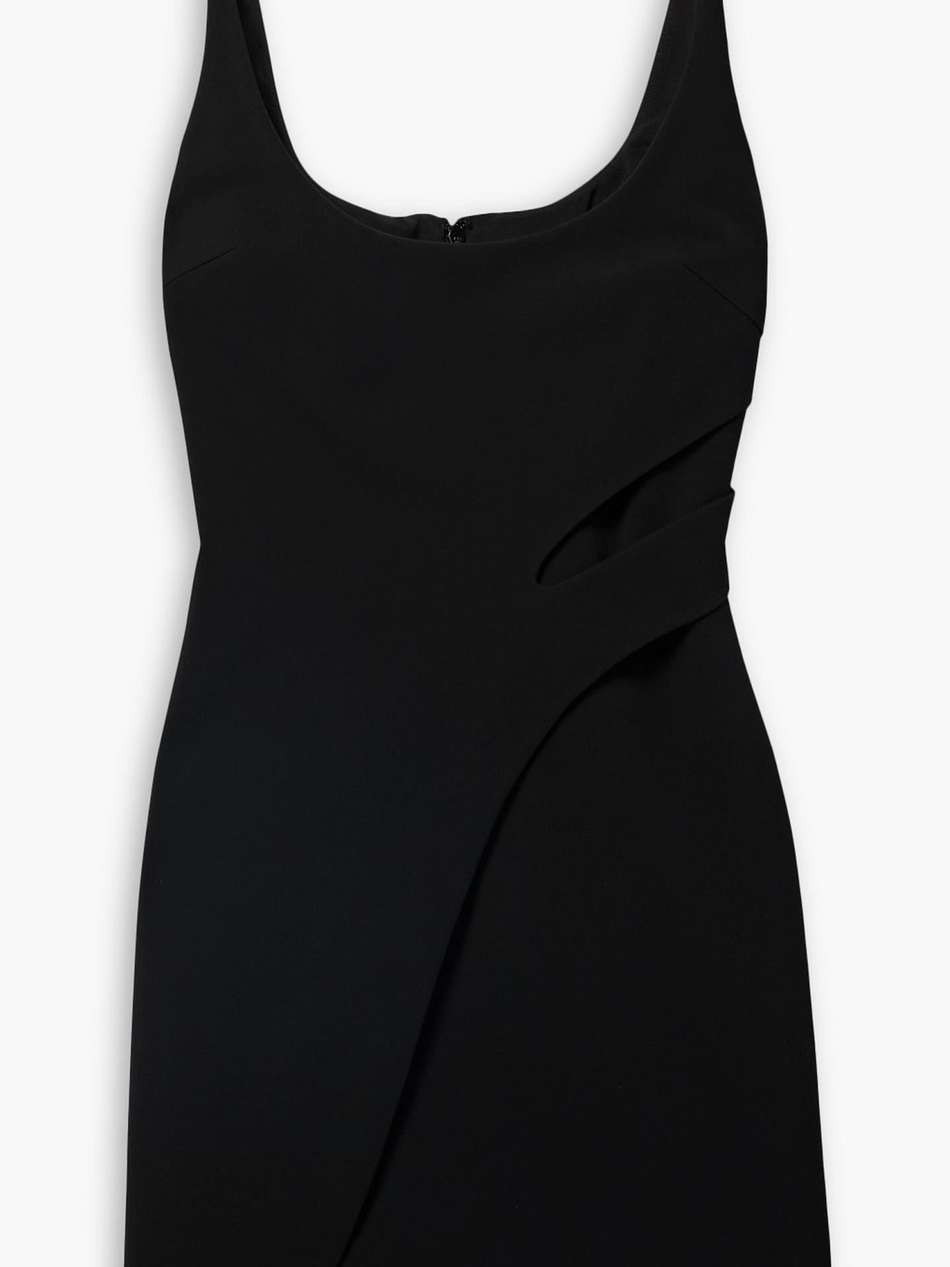 lena wrap-effect stretch-crepe mini dress