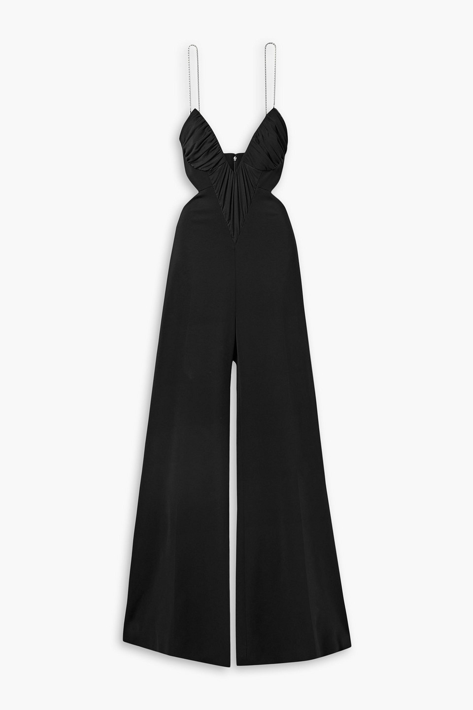 Et Ochs Adam Cutout Ruched Stretch-crepe Jumpsuit In Black