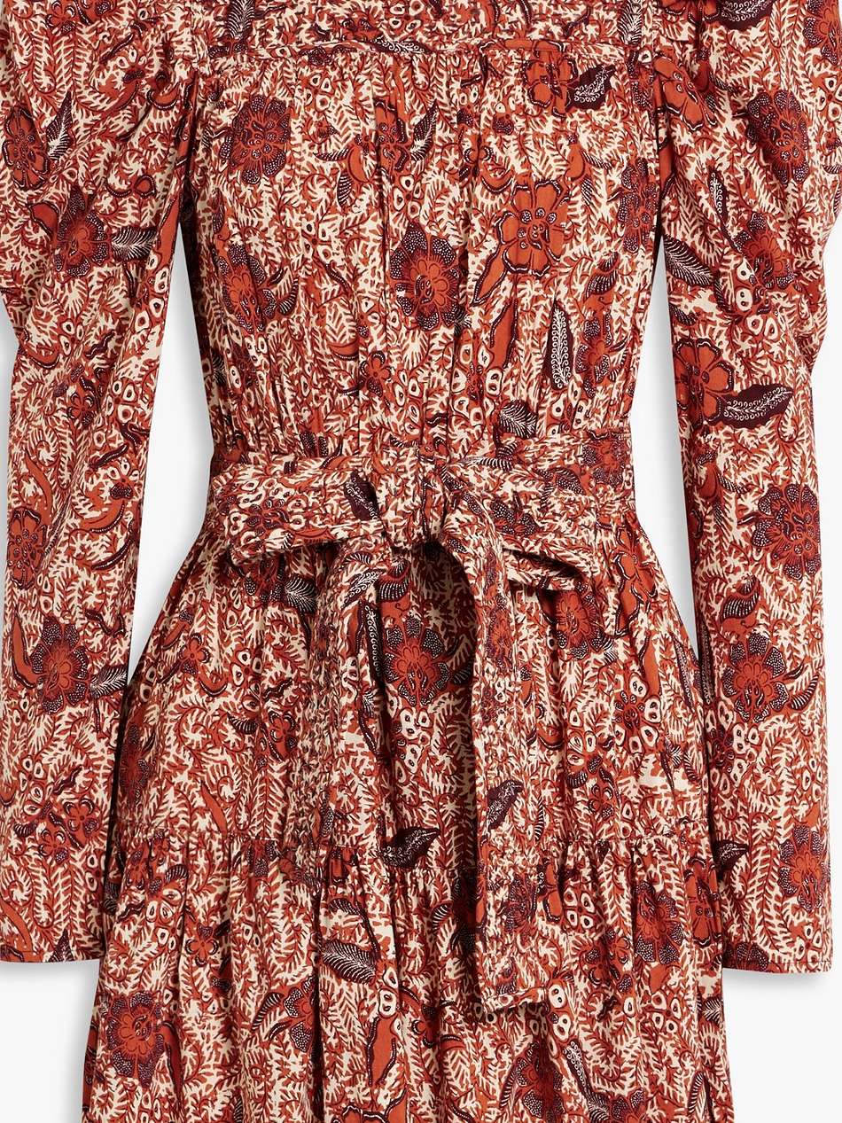 nailah floral-print cotton-blend mini dress