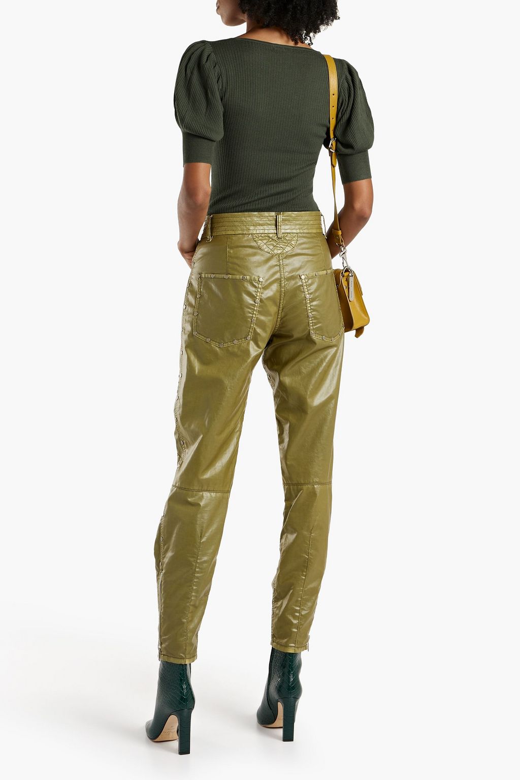 ULLA JOHNSON Hadley gathered ribbed wool top