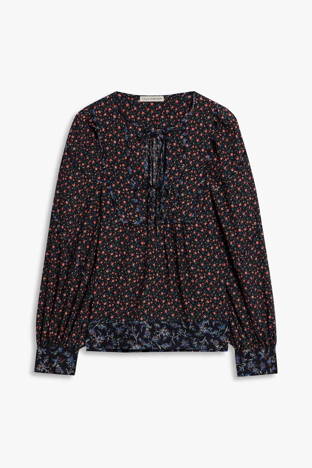 ULLA JOHNSON Colette floral-print cotton-blend blouse | THE OUTNET