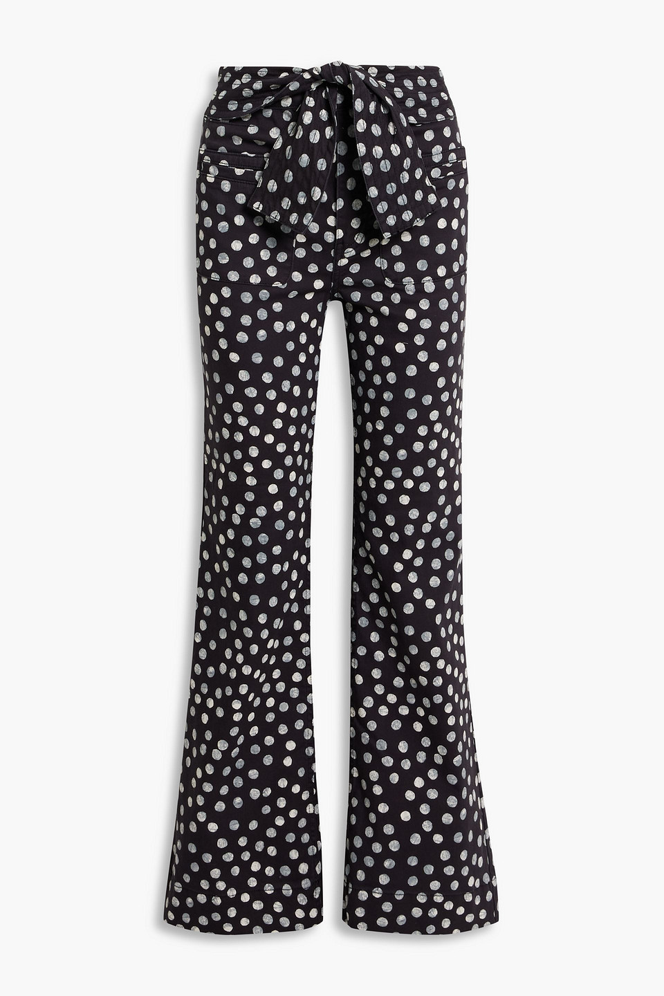 ULLA JOHNSON WADE POLKA-DOT HIGH-RISE FLARED JEANS 3074457345633878145