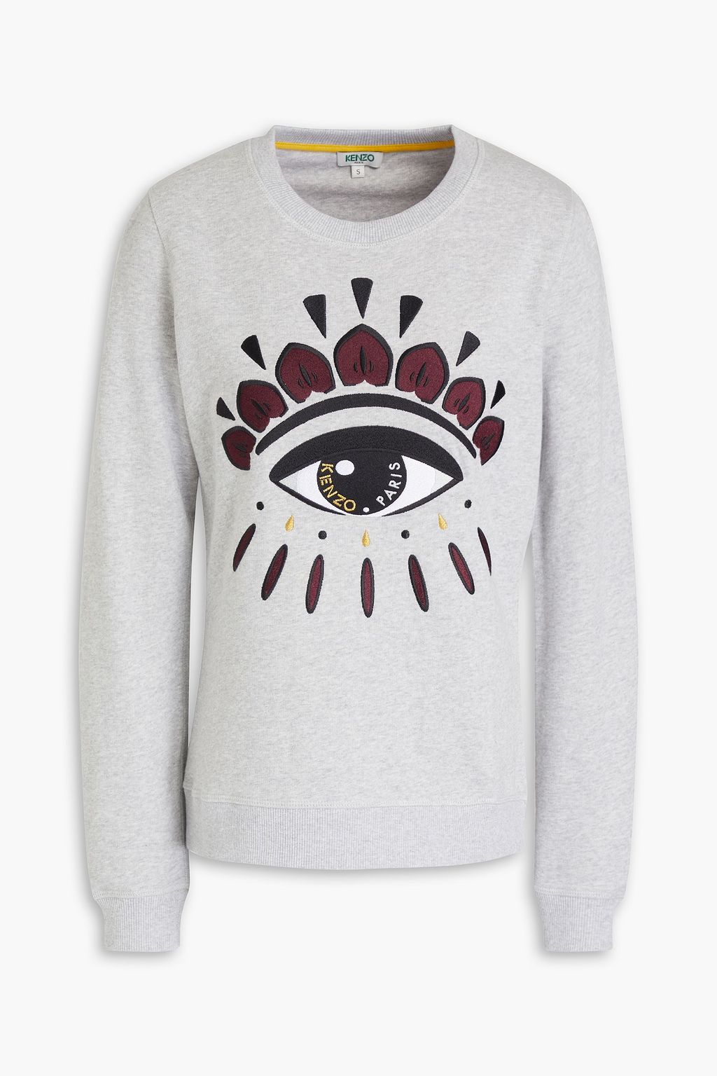 KENZO Embroidered mélange French cotton-terry sweatshirt | Sale to 70% off | THE OUTNET