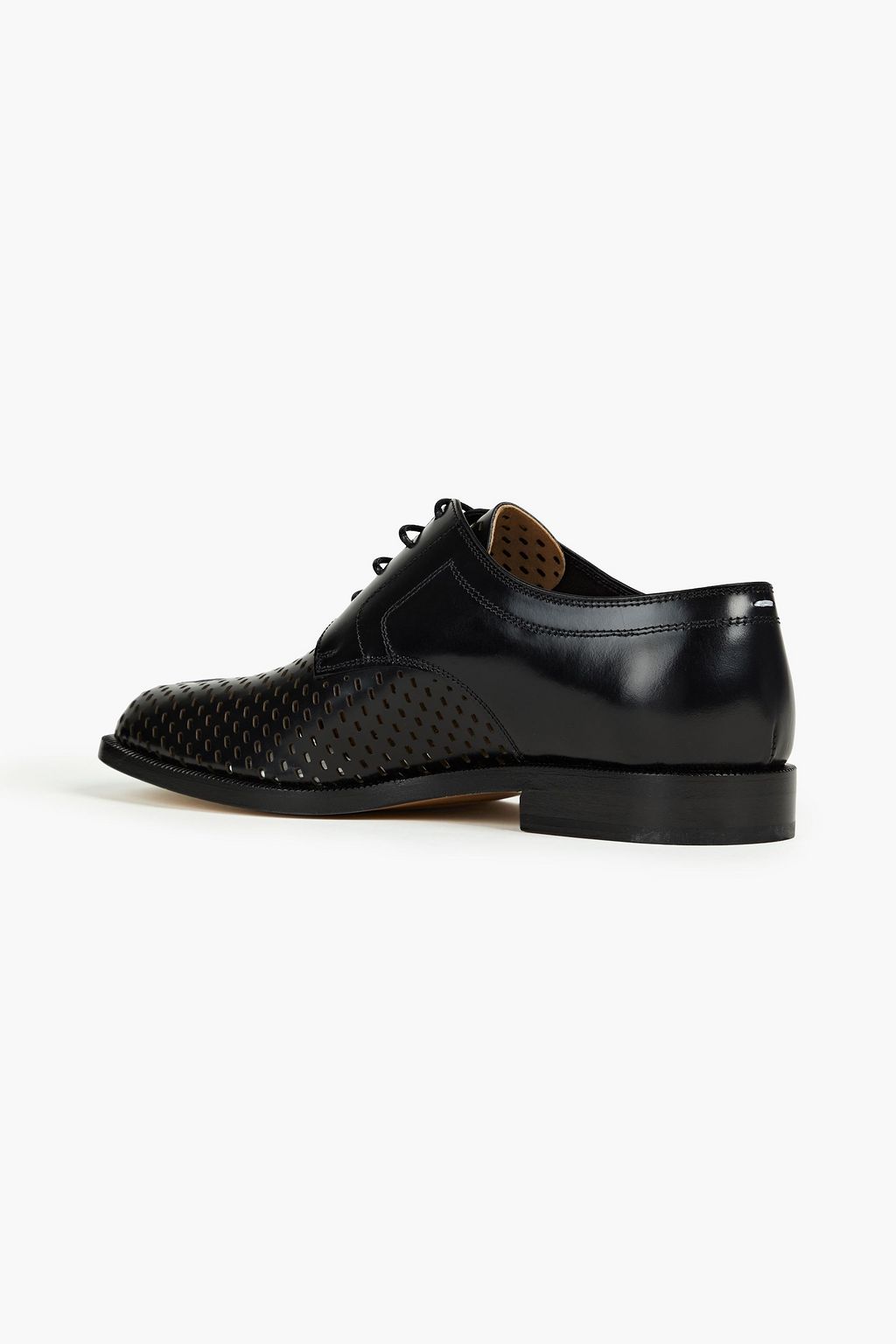 MAISON MARGIELA Tabi split-toe laser-cut glossed-leather brogues