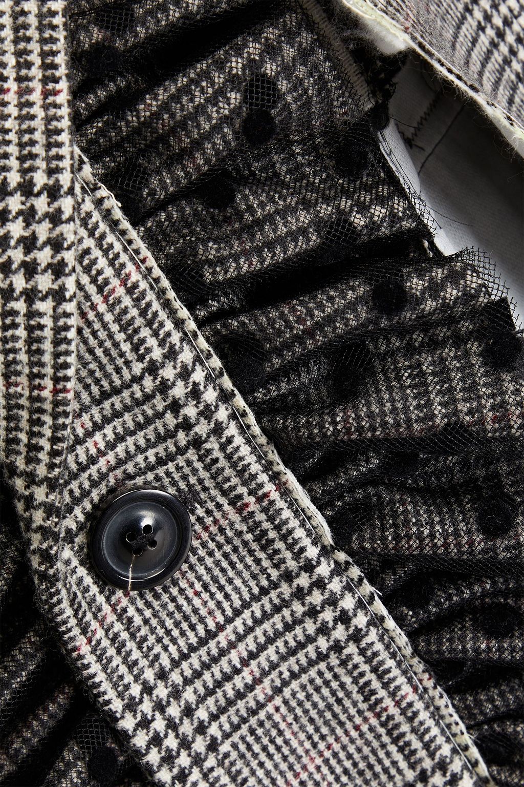 MAISON MARGIELA Prince of Wales checked wool and cashmere-blend coat