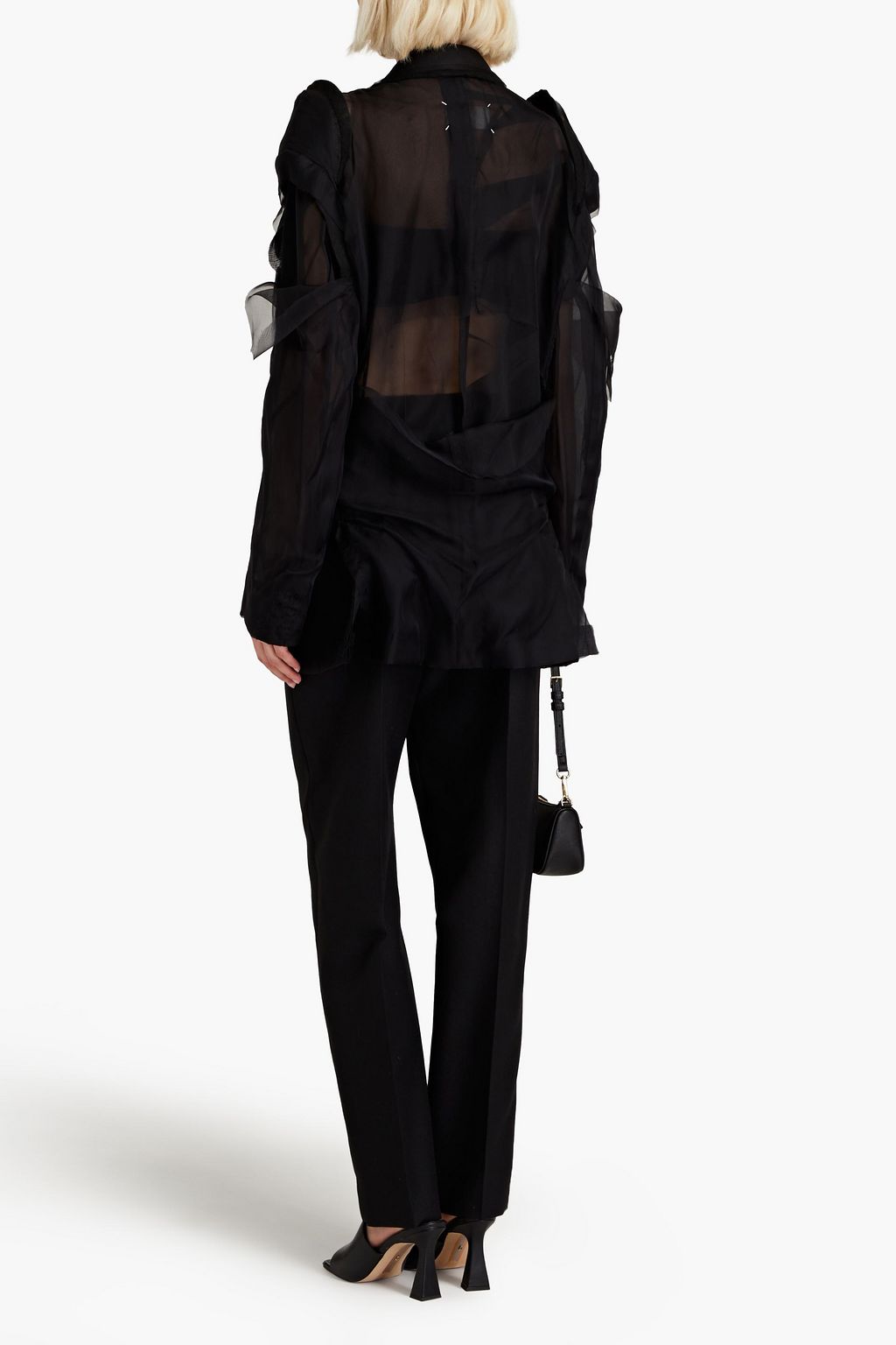 MAISON MARGIELA Layered silk-georgette blazer