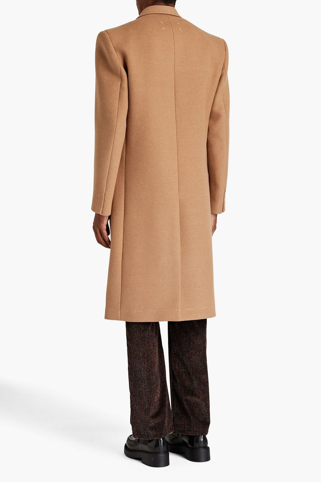 MAISON MARGIELA Tulle-trimmed brushed camel hair coat