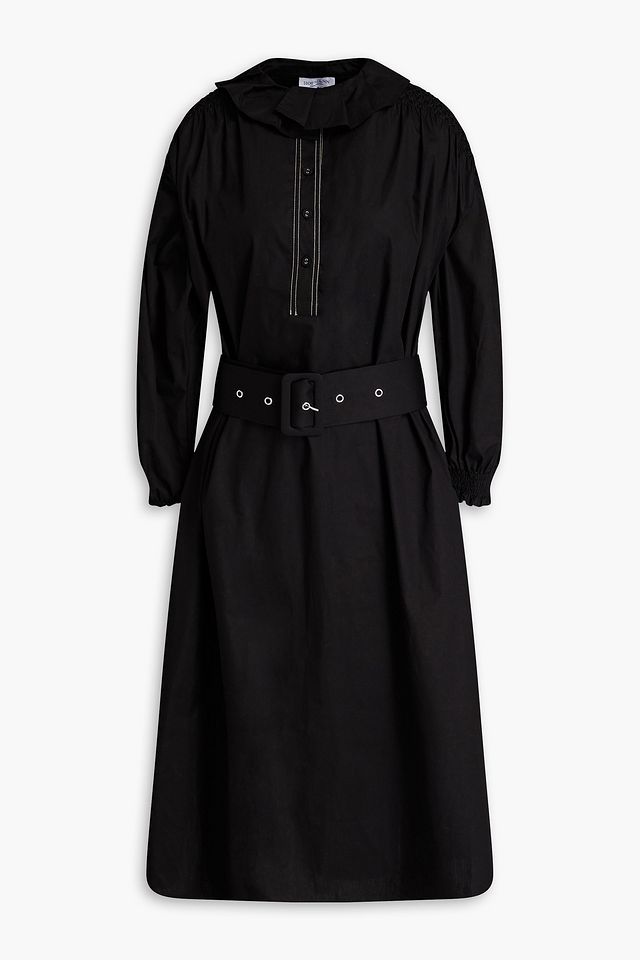 Brielle organic cotton-poplin midi shirt dress