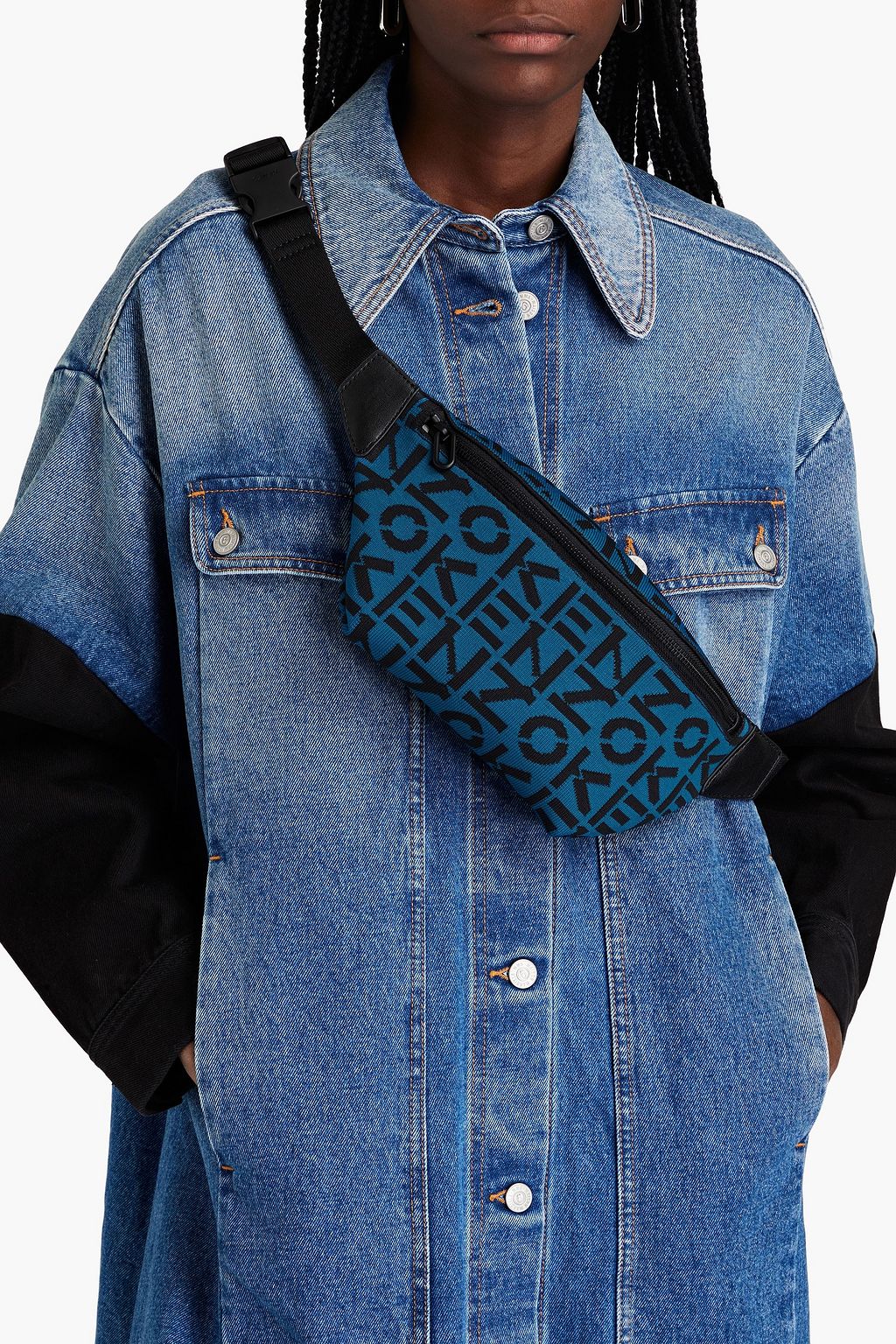 KENZO Jacquard-knit belt bag