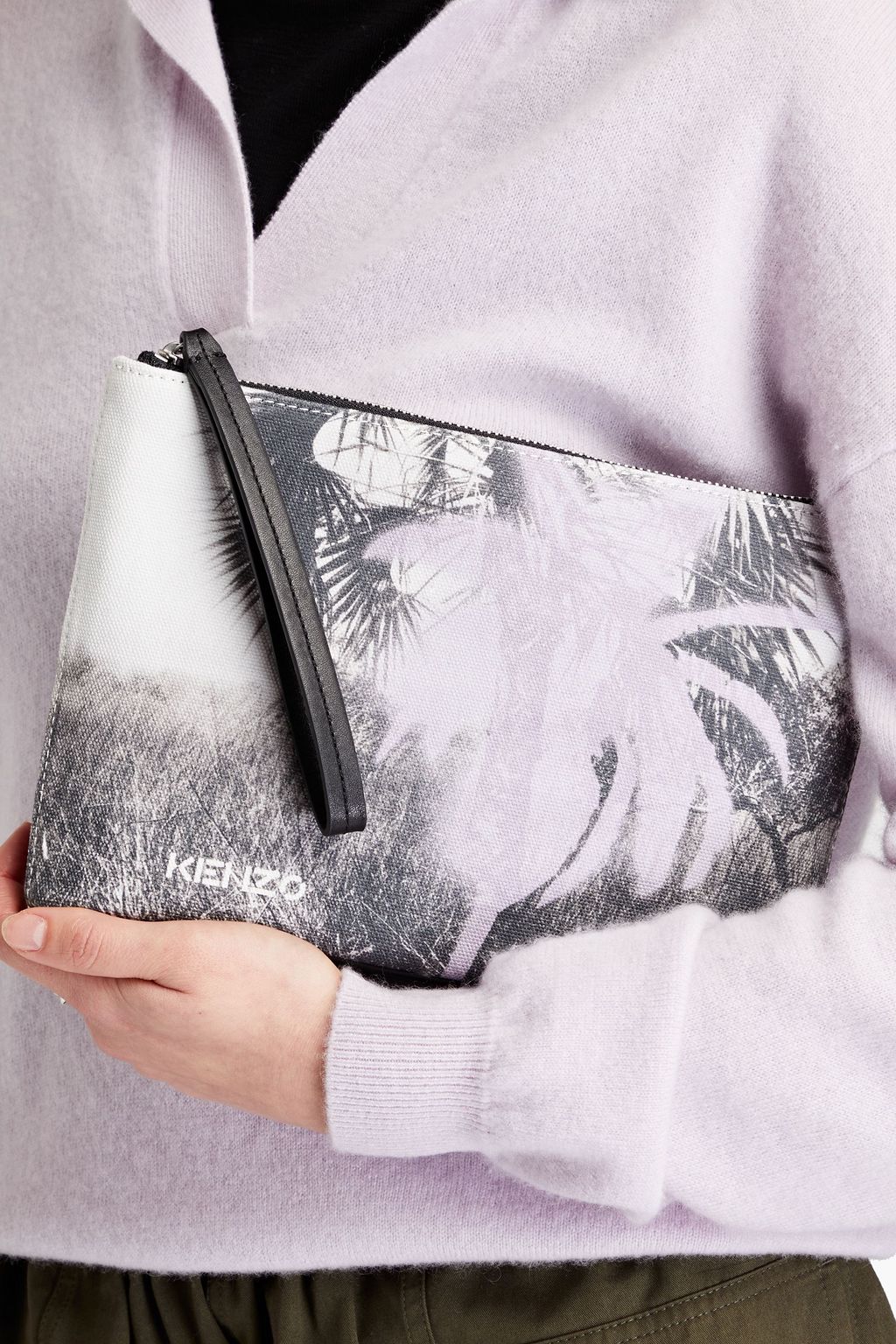 KENZO Printed canvas pouch