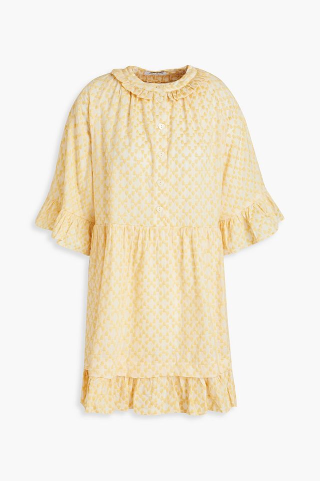 Elaine gathered organic cotton mini dress