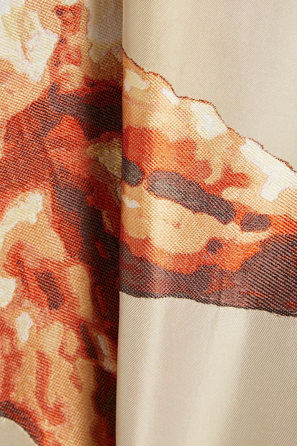 VALENTINO GARAVANI Printed fil coupé silk-blend faille maxi dress