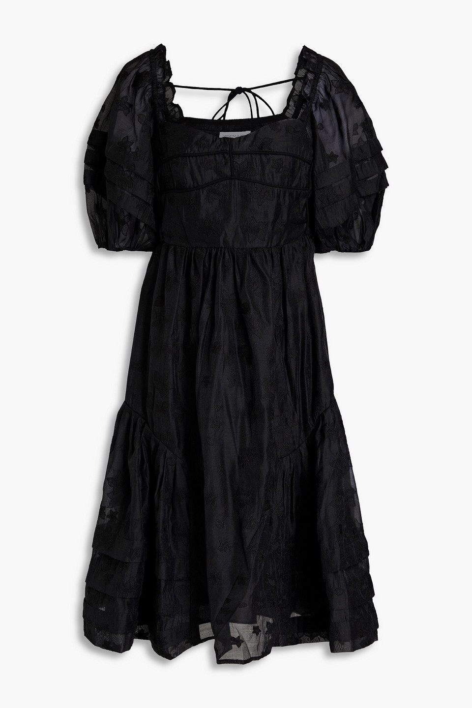 open lace back dress Lazer Detailed Organza Short Dress – John Paul Ataker main image 1