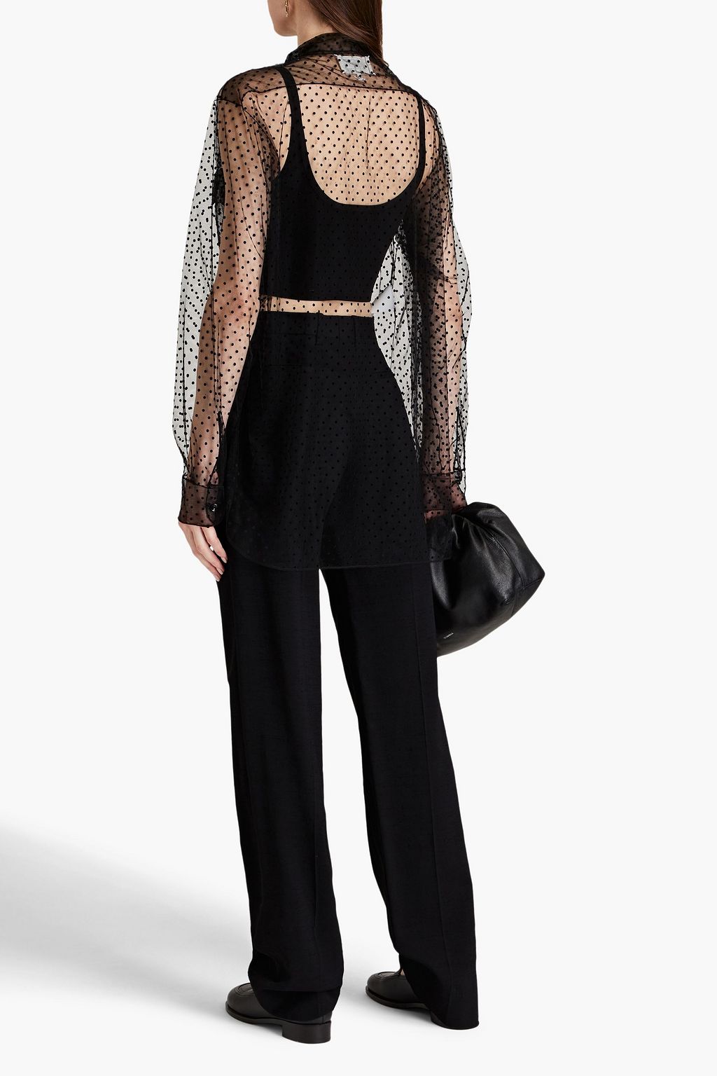 MAISON MARGIELA Flocked Swiss-dot shirt