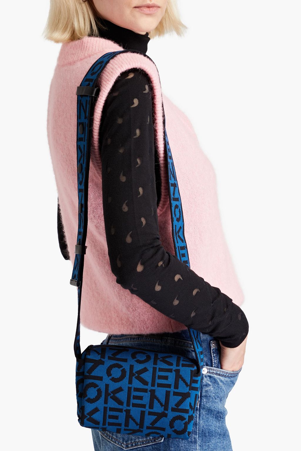 KENZO Jacquard-knit shoulder bag