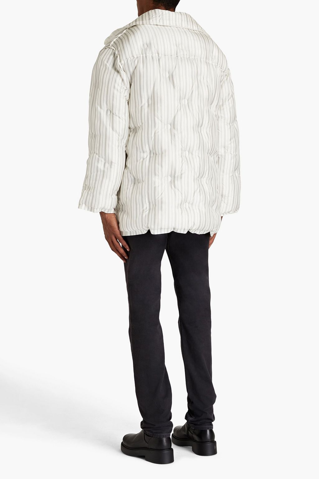 MAISON MARGIELA Embossed striped satin-twill jacket