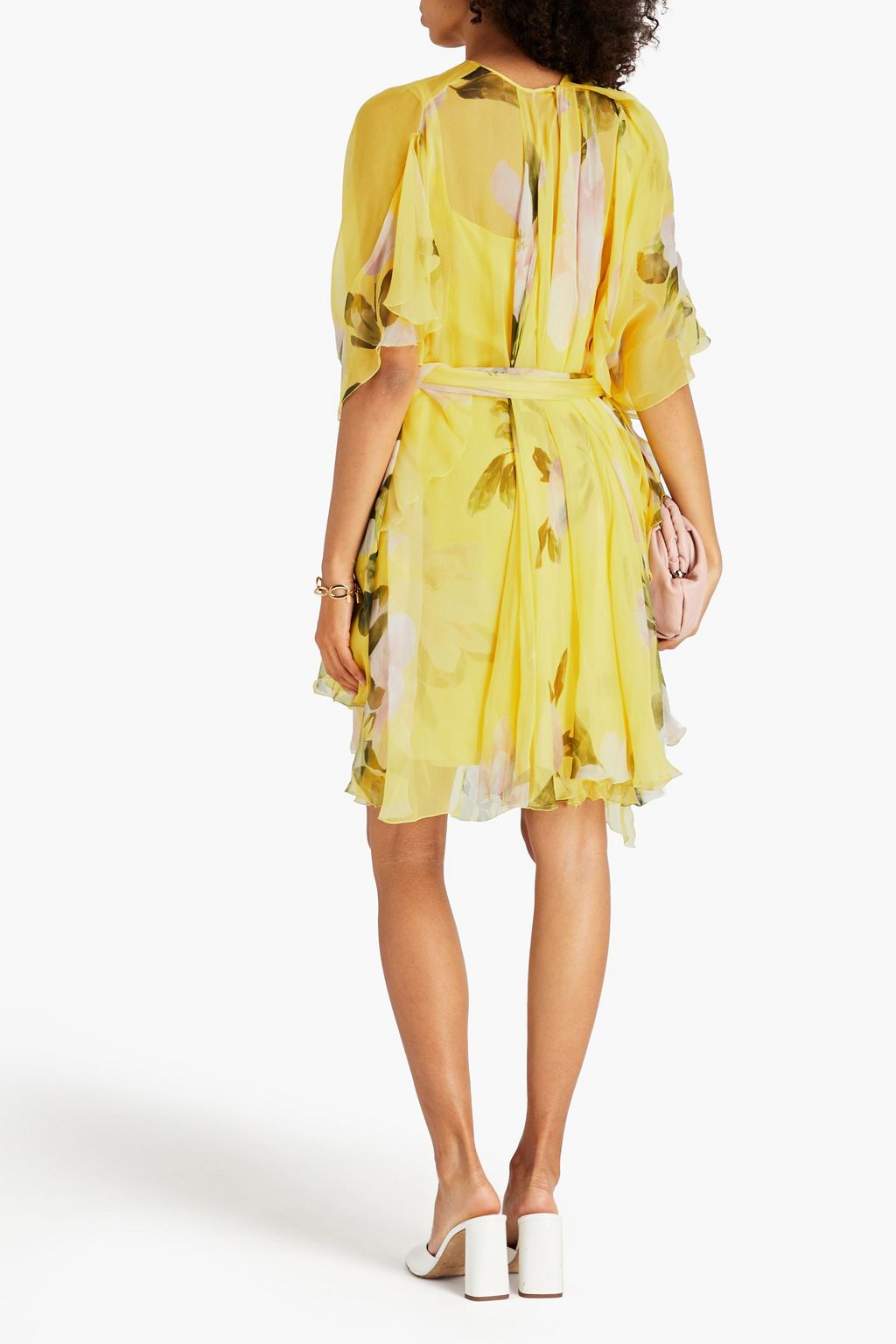 VALENTINO GARAVANI Minikleid aus Seiden-Voile mit floralem Print
