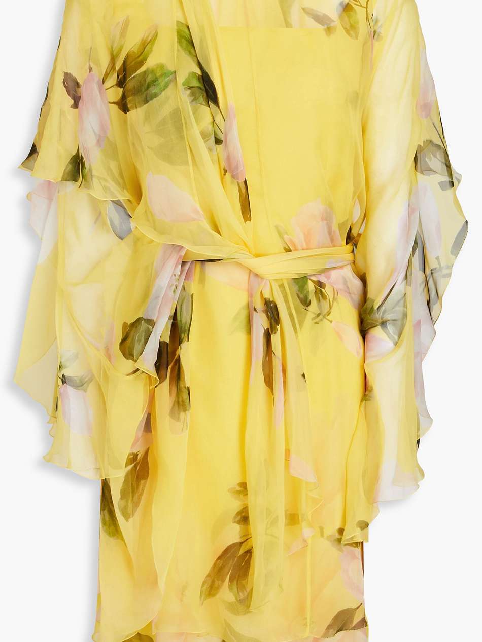 floral-print silk-voile mini dress