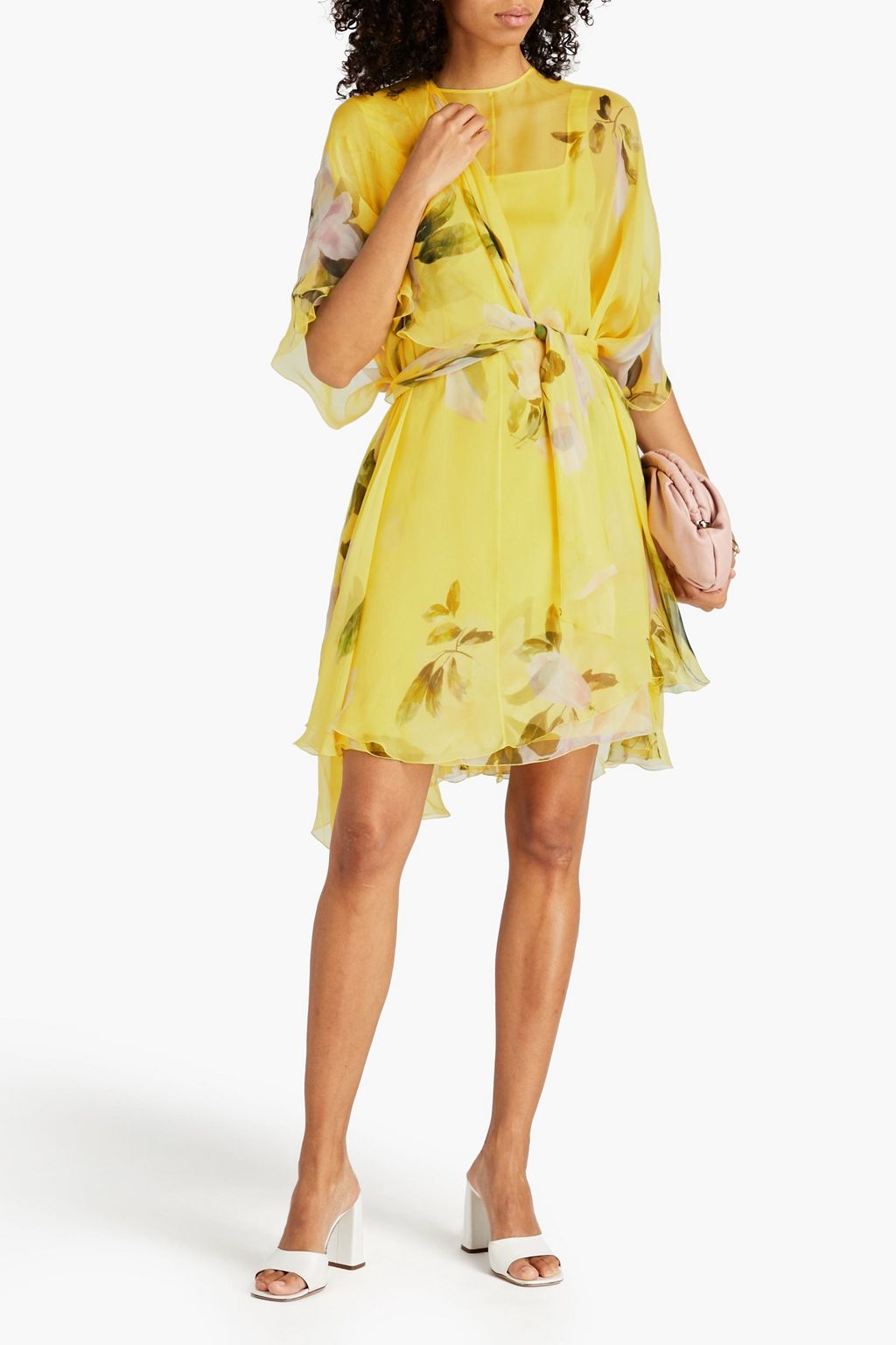 VALENTINO GARAVANI Minikleid aus Seiden-Voile mit floralem Print