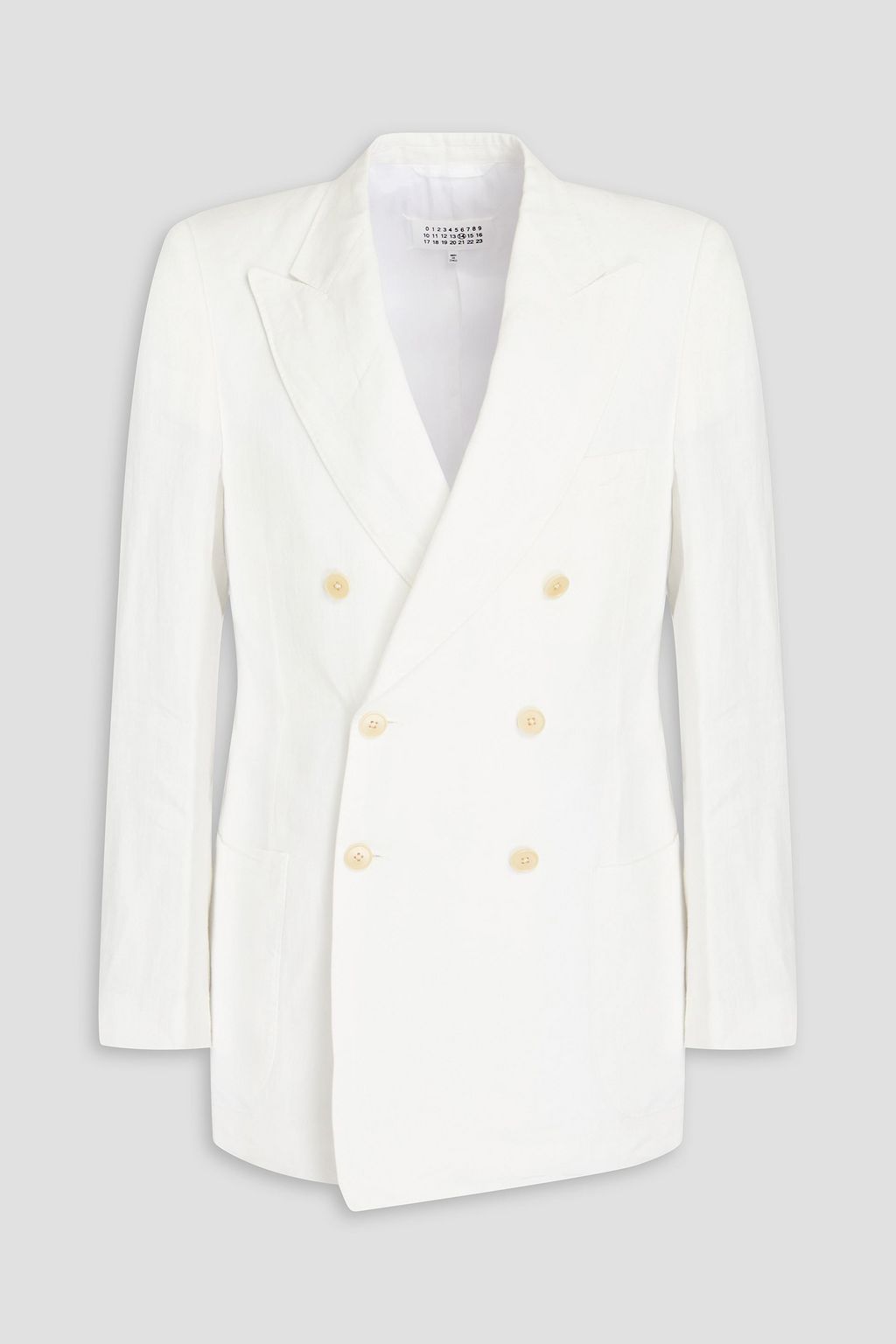 MAISON MARGIELA Double-breasted linen blazer | THE OUTNET