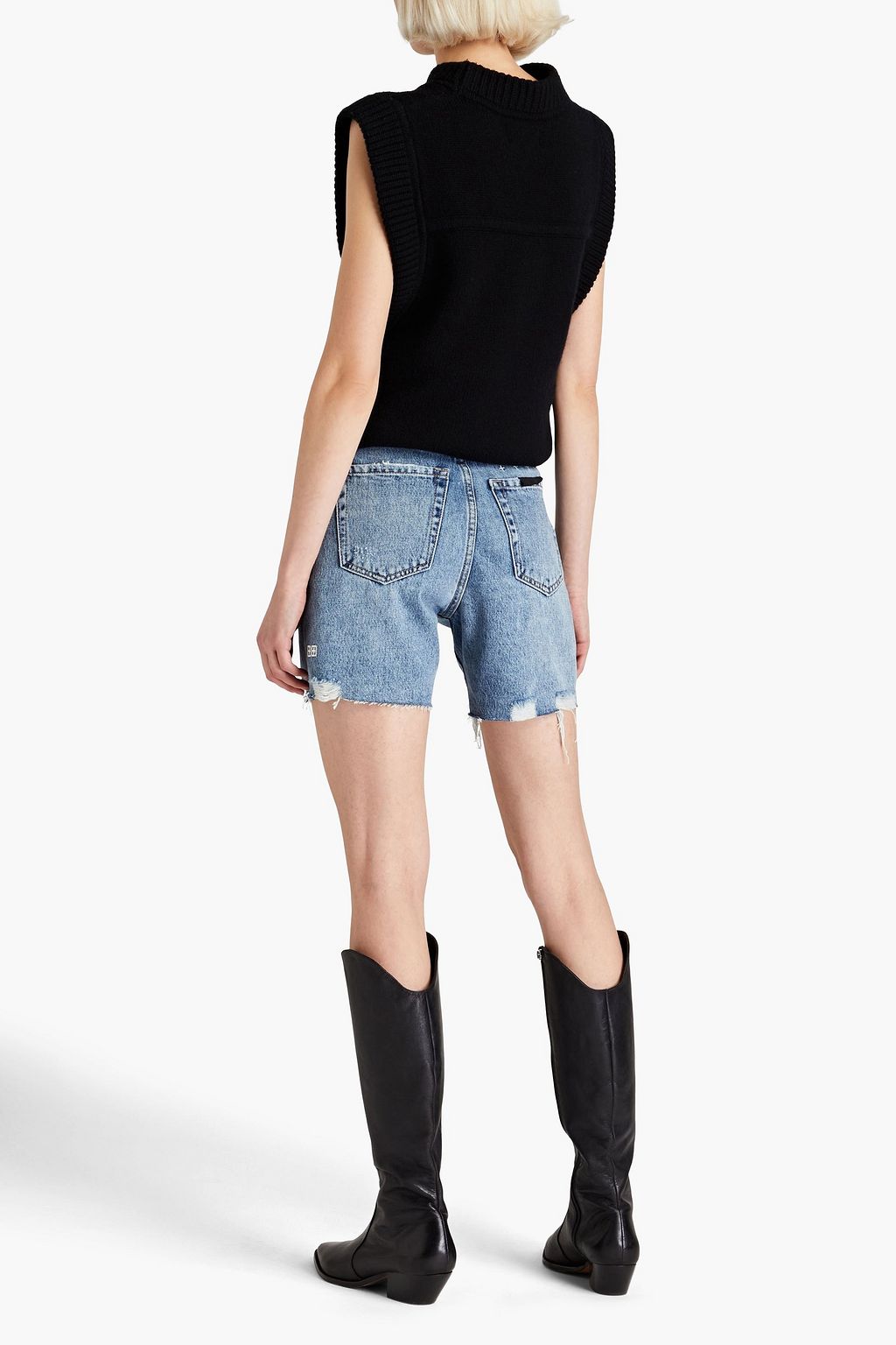 KSUBI デニム ショートパンツ ダメージ加工