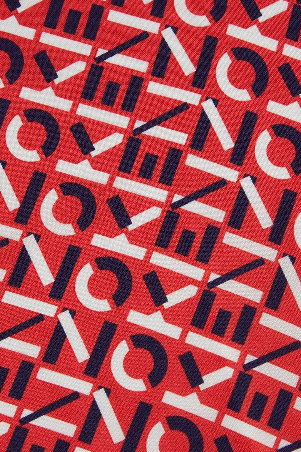 KENZO Logo-print silk-twill bandana