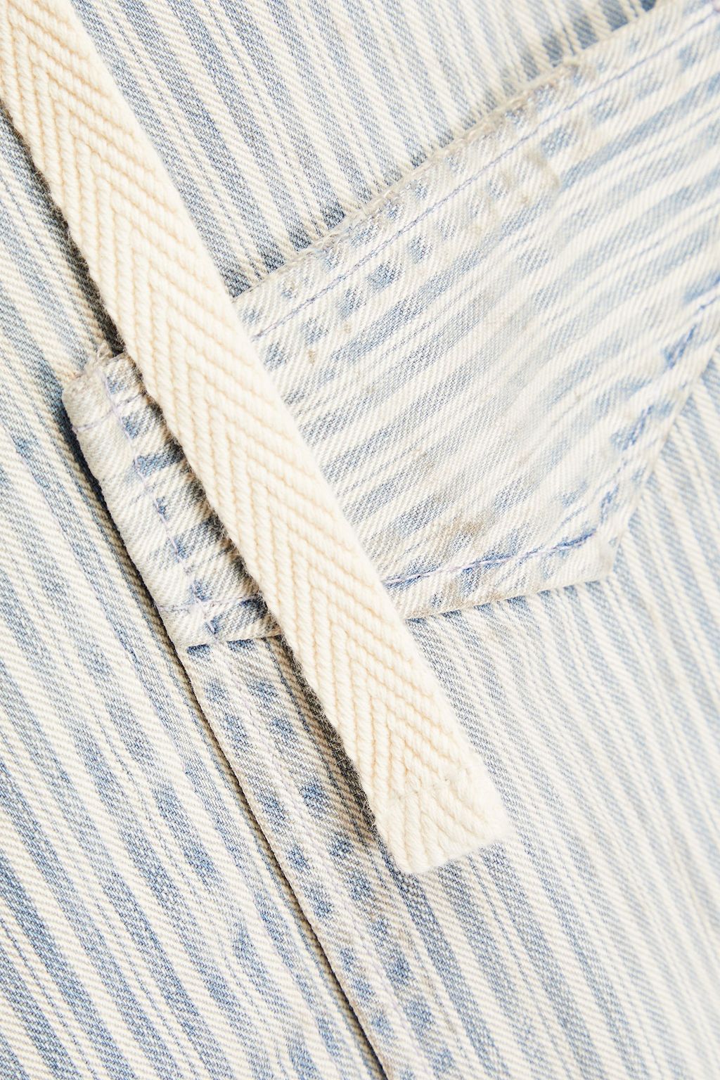 MAISON MARGIELA Faded striped denim overshirt