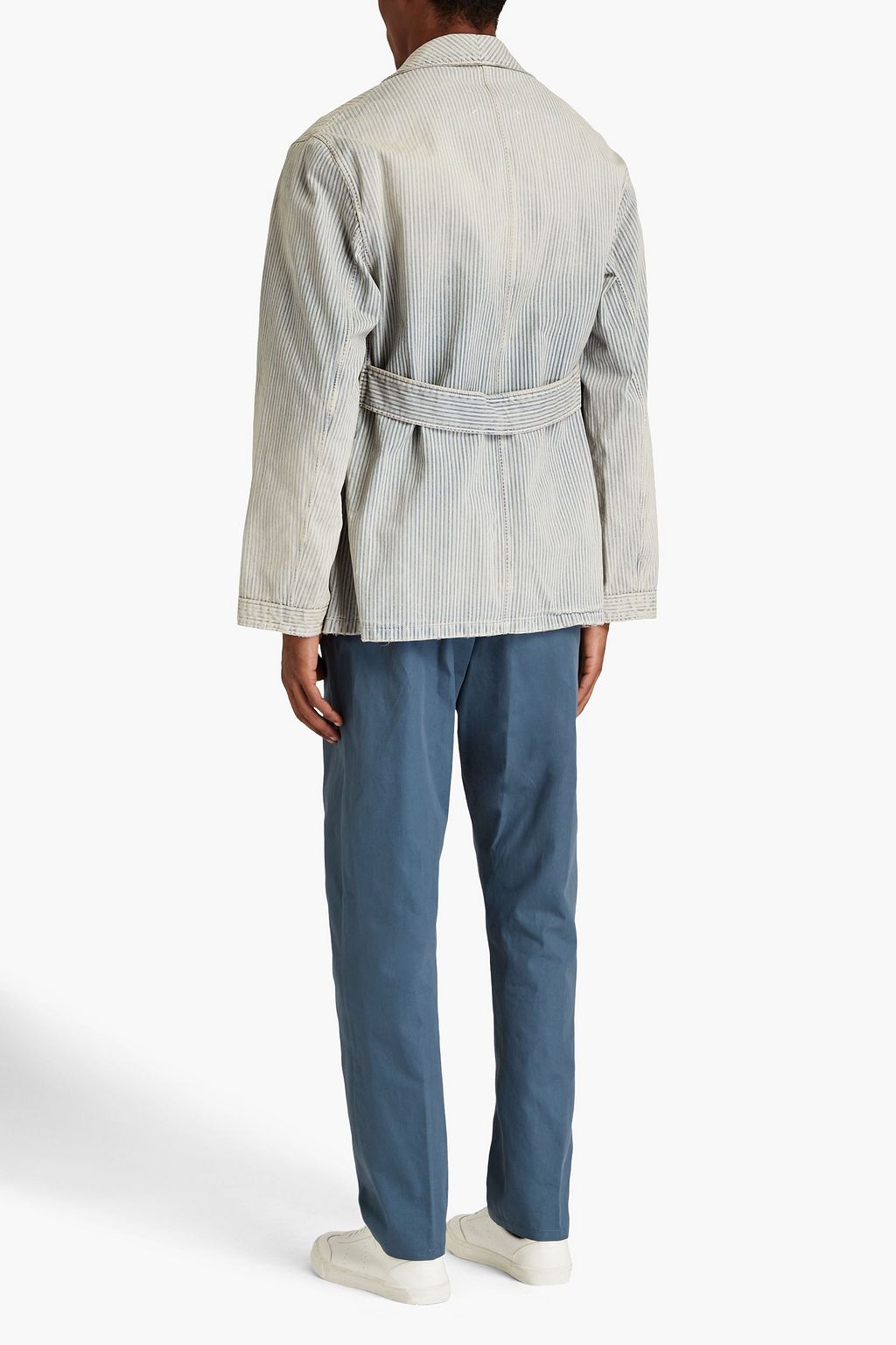 MAISON MARGIELA Faded striped denim overshirt