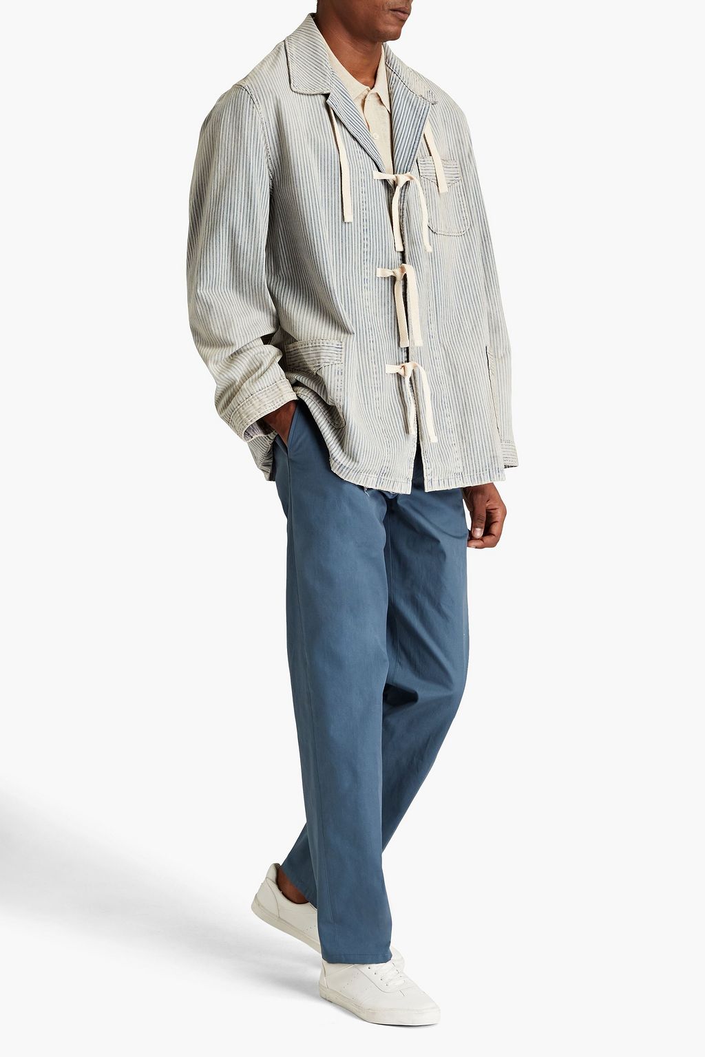 MAISON MARGIELA Faded striped denim overshirt
