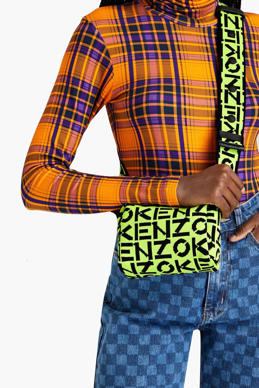 KENZO Jacquard-knit shoulder bag