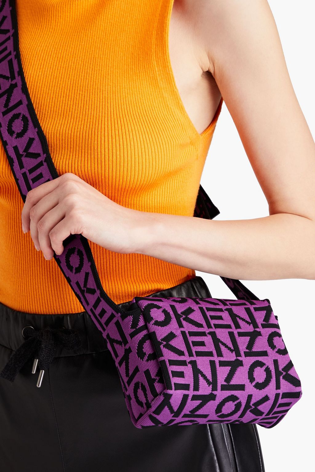 KENZO Jacquard-knit shoulder bag
