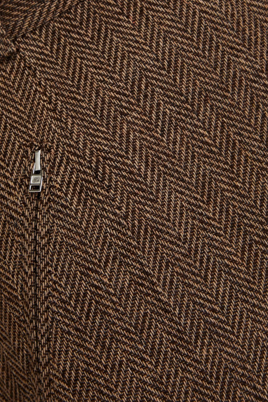 MAISON MARGIELA Cropped herringbone twill tapered pants