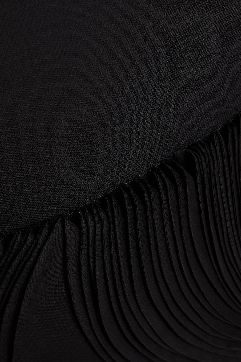 VALENTINO GARAVANI Organza-trimmed wool and silk-blend crepe mini dress