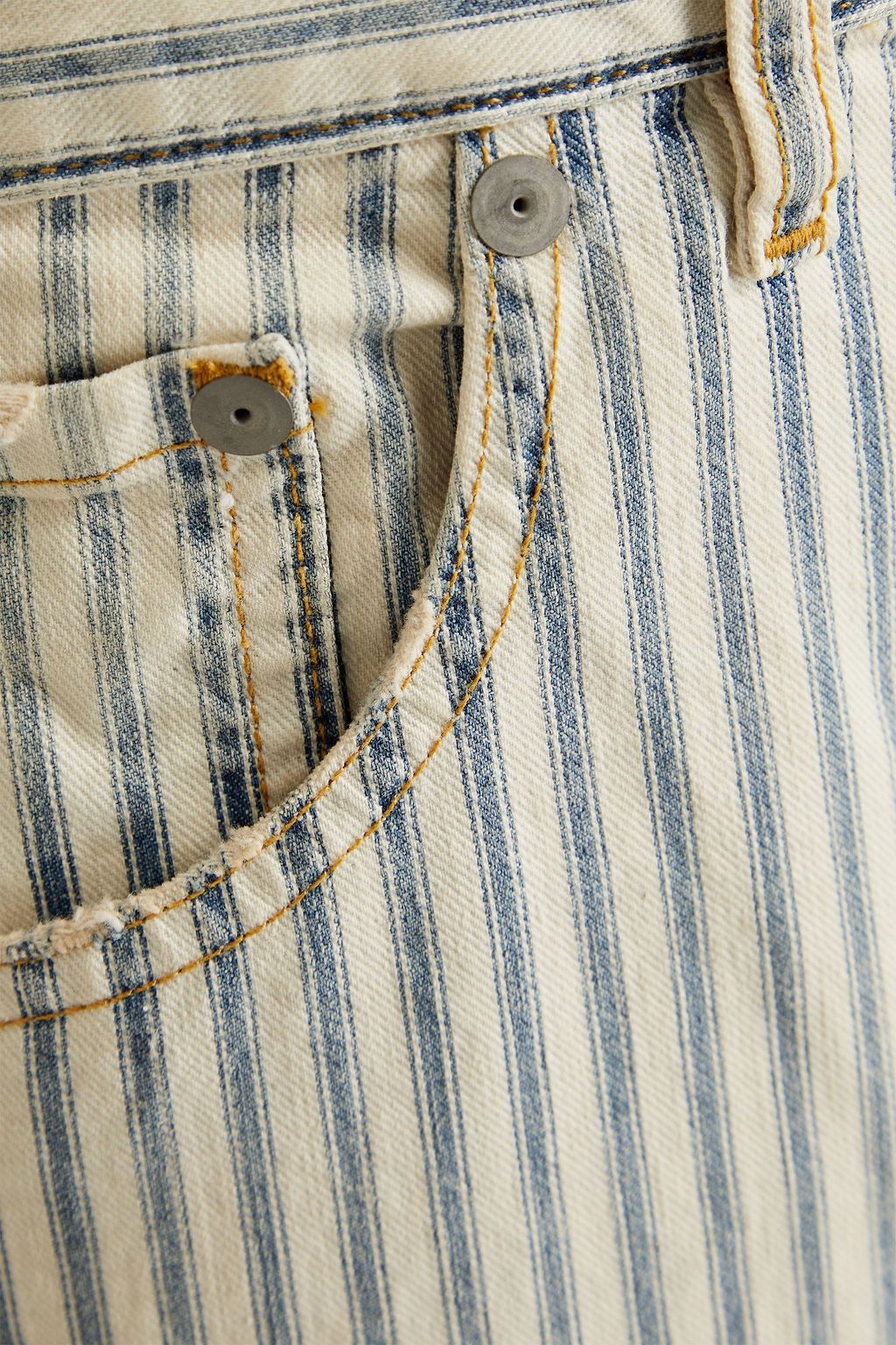 MAISON MARGIELA Faded striped denim jeans