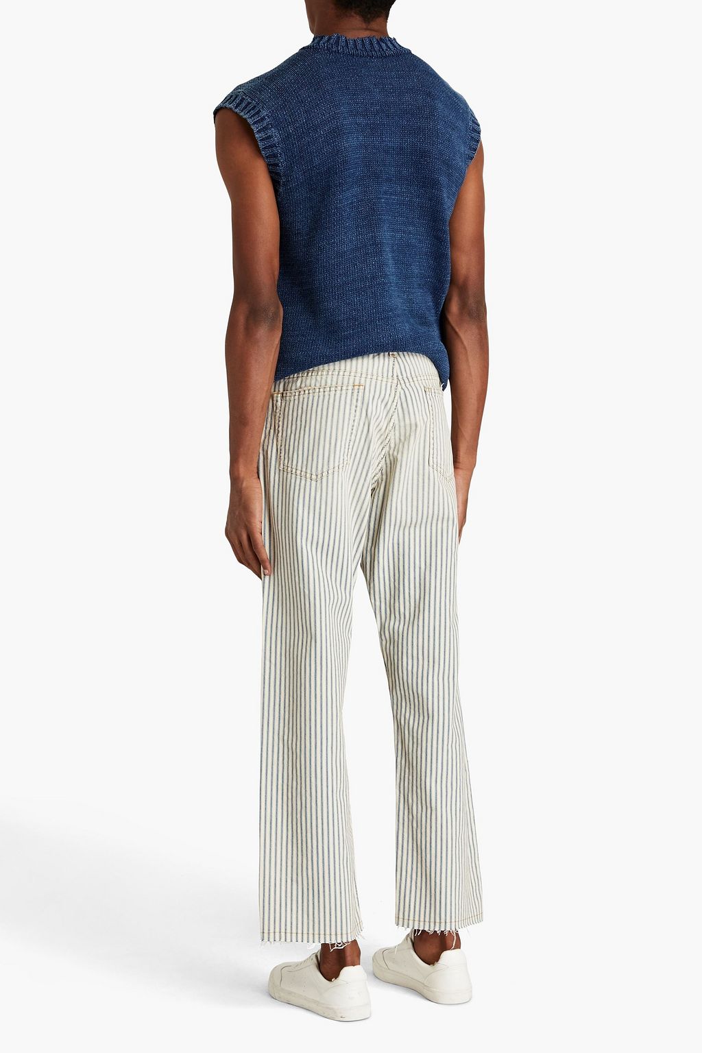 MAISON MARGIELA Faded striped denim jeans