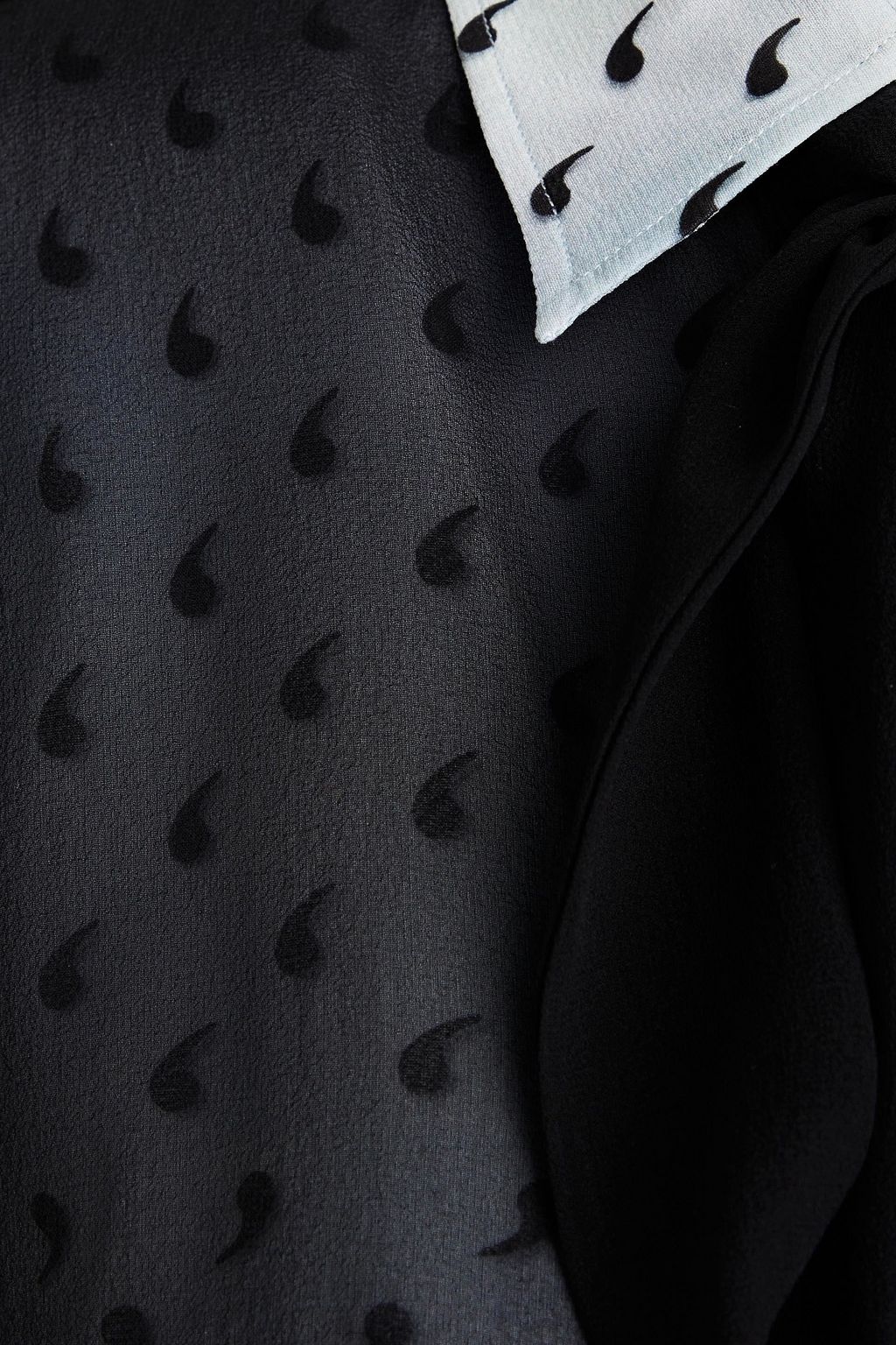 MAISON MARGIELA Hemd aus Stretch-Seiden-Crêpe mit Print und Schluppe