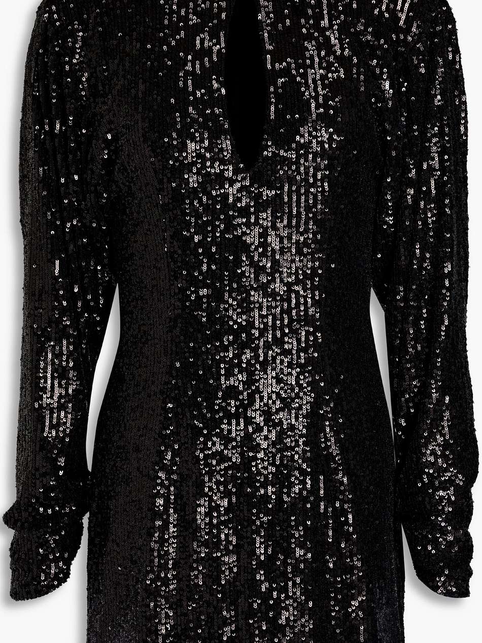 lauper cutout sequined mesh mini dress