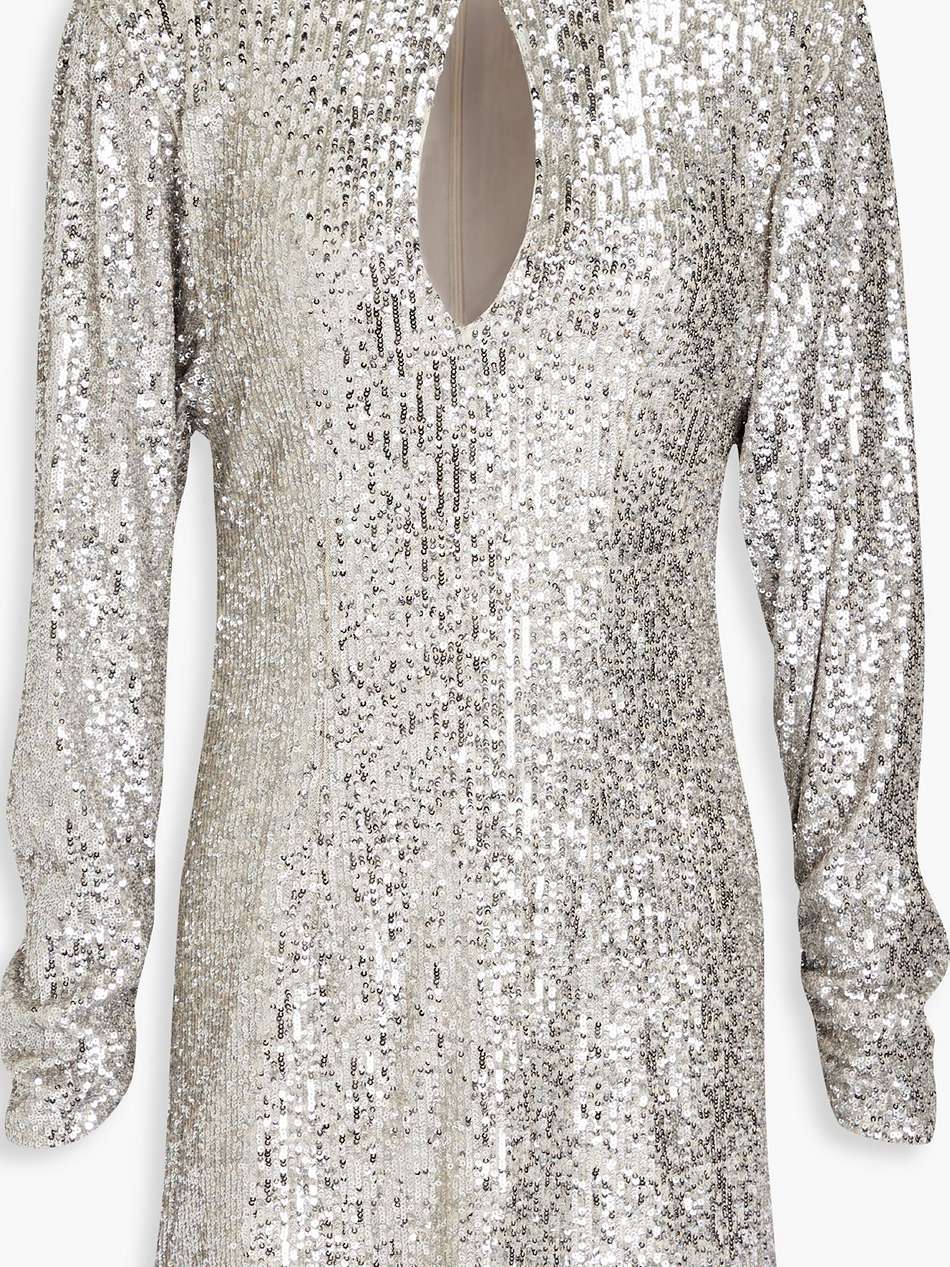 lauper cutout sequined mesh mini dress